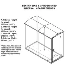 3'6 X 7'4 Asgard Sentry Slimline Metal Shed (1.06m X 2.23m) -Lifetina Shop asgen 3x7 asgard sentry slimline metal shed drawing2 min 2