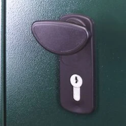 5'2 X 3'7 Asgard Flexistore 1511 Metal Shed (1.58m X 1.1m) -Lifetina Shop asgfs1511 5x4 asgard flexistore 1511 metal storage close up12 min 1