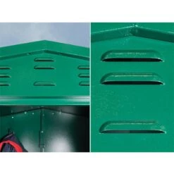 5'2 X 3'7 Asgard Flexistore 1511 Metal Shed (1.58m X 1.1m) -Lifetina Shop asgfs1511 5x4 asgard flexistore 1511 metal storage close up14 min 1