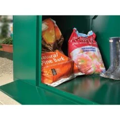 5'2 X 3'7 Asgard Flexistore 1511 Metal Shed (1.58m X 1.1m) -Lifetina Shop asgfs1511 5x4 asgard flexistore 1511 metal storage close up2 min 1