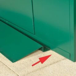 5'2 X 3'7 Asgard Flexistore 1511 Metal Shed (1.58m X 1.1m) -Lifetina Shop asgfs1511 5x4 asgard flexistore 1511 metal storage close up4 min 1