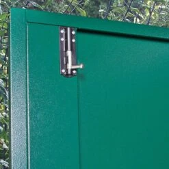 7'2 X 3' Asgard Trojan Plus Metal Shed & Bike Shed Combo (2.2m X 0.95m) -Lifetina Shop asgtrnplus 7x3 asgard trojan plus metal shed and bike shed combo close up1 min