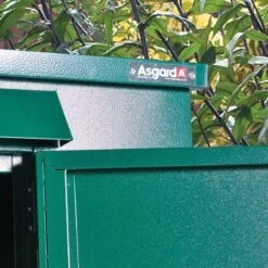 7'2 X 3' Asgard Trojan Plus Metal Shed & Bike Shed Combo (2.2m X 0.95m) -Lifetina Shop asgtrnplus 7x3 asgard trojan plus metal shed and bike shed combo close up2 min