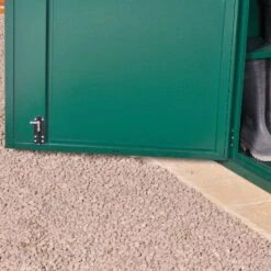 7'2 X 3' Asgard Trojan Plus Metal Shed & Bike Shed Combo (2.2m X 0.95m) -Lifetina Shop asgtrnplus 7x3 asgard trojan plus metal shed and bike shed combo close up3 min