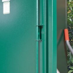 7'2 X 3' Asgard Trojan Plus Metal Shed & Bike Shed Combo (2.2m X 0.95m) -Lifetina Shop asgtrnplus 7x3 asgard trojan plus metal shed and bike shed combo close up5 min