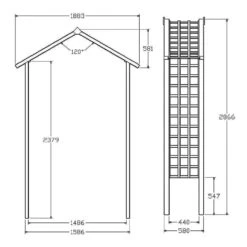 Pantheon Atlas Wooden Garden Arch 6'x2' 5 Pantheon Atlas Wooden Garden Arch 6'x2' -Lifetina Shop atlas tech