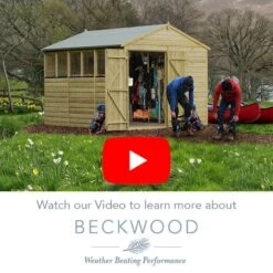 8' X 6' Forest Beckwood 25yr Guarantee Shiplap Pressure Treated Windowless Apex Wooden Shed (2.42m X 1.99m) -Lifetina Shop beckwood video thumbnail image 1 16