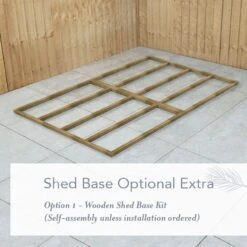 10' X 6' Forest Beckwood 25yr Guarantee Shiplap Pressure Treated Double Door Apex Wooden Shed (3.01m X 1.99m) -Lifetina Shop beckwood wooden shed base 6x10 image