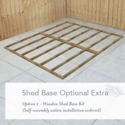 10' X 8' Forest Beckwood 25yr Guarantee Shiplap Pressure Treated Double Door Reverse Apex Wooden Shed (3.01m X 2.61m) -Lifetina Shop beckwood wooden shed base 8x10 image 7