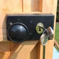 14' X 8' Shire Bison Heavy Duty Double Door Wooden Workshop (4.31m X 2.56m) -Lifetina Shop biso1408dsl 1aa bison 14x8 lock