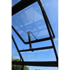 4' X 8' Halls Cotswold Birdlip Small Greenhouse In Black With Toughened Glass (1.47m X 2.56m) -Lifetina Shop black vent min 3