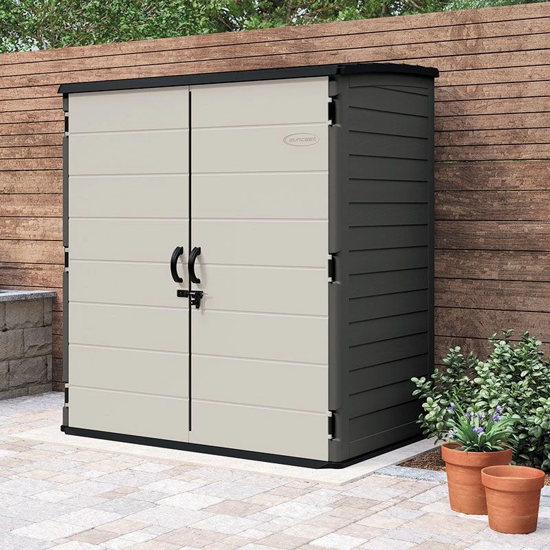 5'10 X 3'8 Suncast XL Vertical Plastic Garden Shed (1.79m X 1.12m) 1 5'10 X 3'8 Suncast XL Vertical Plastic Garden Shed (1.79m X 1.12m)