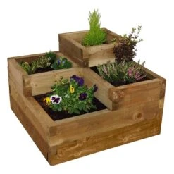 Forest Caledonian Tiered Raised Bed 3'x3' (0.9x0.9m) -Lifetina Shop caltrb9090hd 3 min