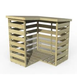 4'3 X 4'3 Forest Pent Corner Logstore (1.3m X 1.3m) -Lifetina Shop clgst 6