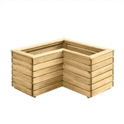 2'7 X 2'7 Forest Linear Corner Wooden Planter (0.8m X 0.8m) -Lifetina Shop cornlinpl80 1