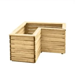 2'7 X 2'7 Forest Linear Corner Wooden Planter (0.8m X 0.8m) -Lifetina Shop cornlinpl80 2