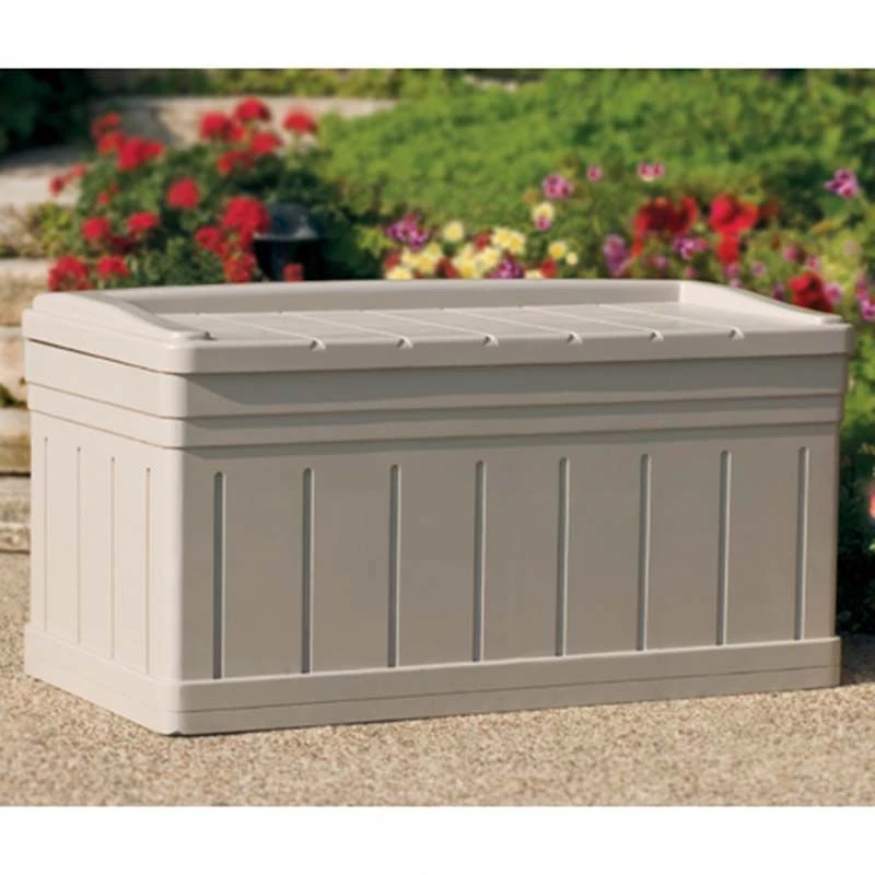 4'5 X 2'5 Suncast Resin Deck Box With Seat - Plastic Garden Storage 1 4'5 X 2'5 Suncast Resin Deck Box With Seat - Plastic Garden Storage