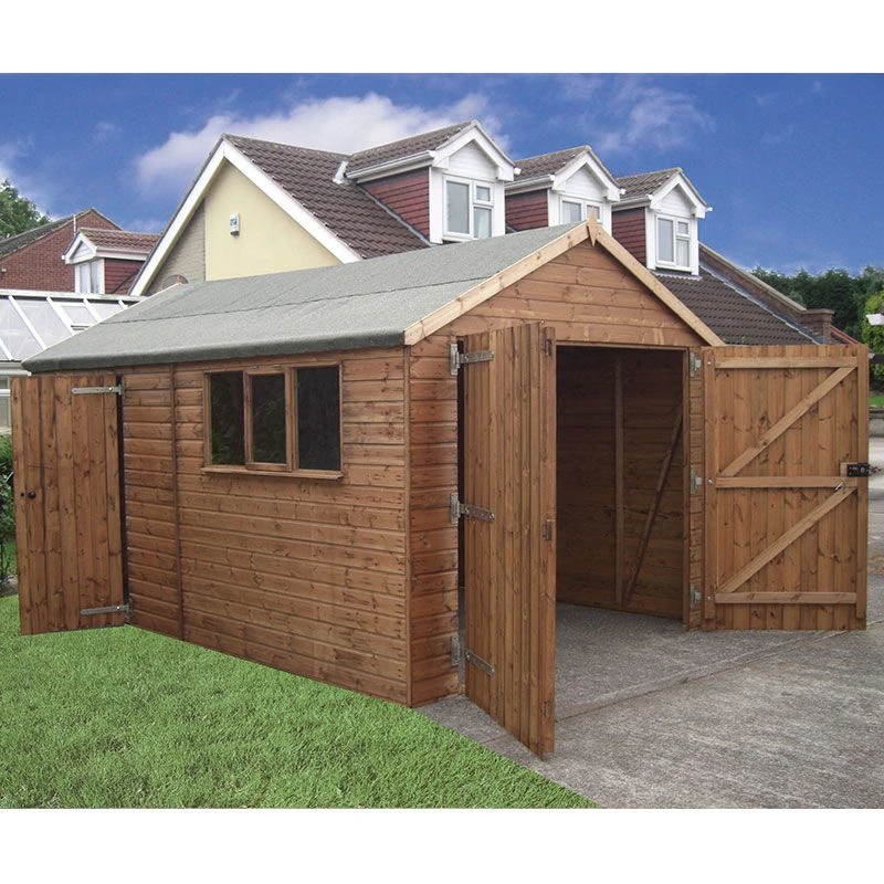 20' X 12' Traditional Deluxe Shiplap Wooden Garage / Workshop Shed (6.10m X 3.66m) 2 20' X 12' Traditional Deluxe Shiplap Wooden Garage / Workshop Shed (6.10m X 3.66m) - Image 2