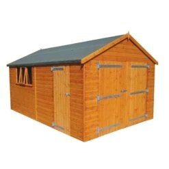 18' X 12' Traditional Deluxe Shiplap Wooden Garage / Workshop Shed (5.50m X 3.66m) -Lifetina Shop deluxe wooden garages render min 4