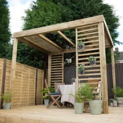 Forest Dining Wooden Garden Pergola Kit With Panels 10'x8' -Lifetina Shop dinperghd 2 min