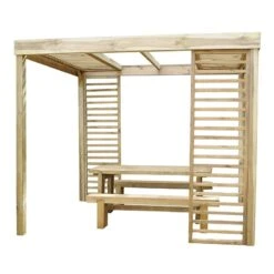Forest Dining Wooden Garden Pergola Kit With Panels 10'x8' -Lifetina Shop dinperghd 4 min