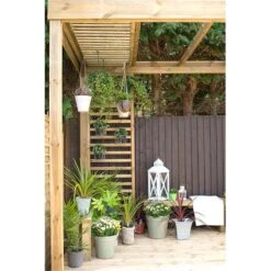 Forest Dining Wooden Garden Pergola Kit With Panels 10'x8' -Lifetina Shop dinperghd 7 min