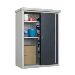 4'4 X 3'2 Trimetals Guardian D43 Metal Shed (1.34m X 0.97m) -Lifetina Shop dm gy139 trimetals guardian d43 metal shed cutout1 min 1