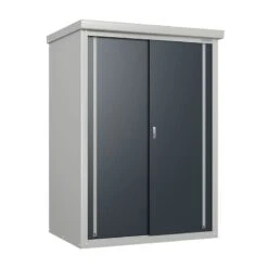 4'4 X 3'2 Trimetals Guardian D43 Metal Shed (1.34m X 0.97m) -Lifetina Shop dm gy139 trimetals guardian d43 metal shed cutout2 min 1