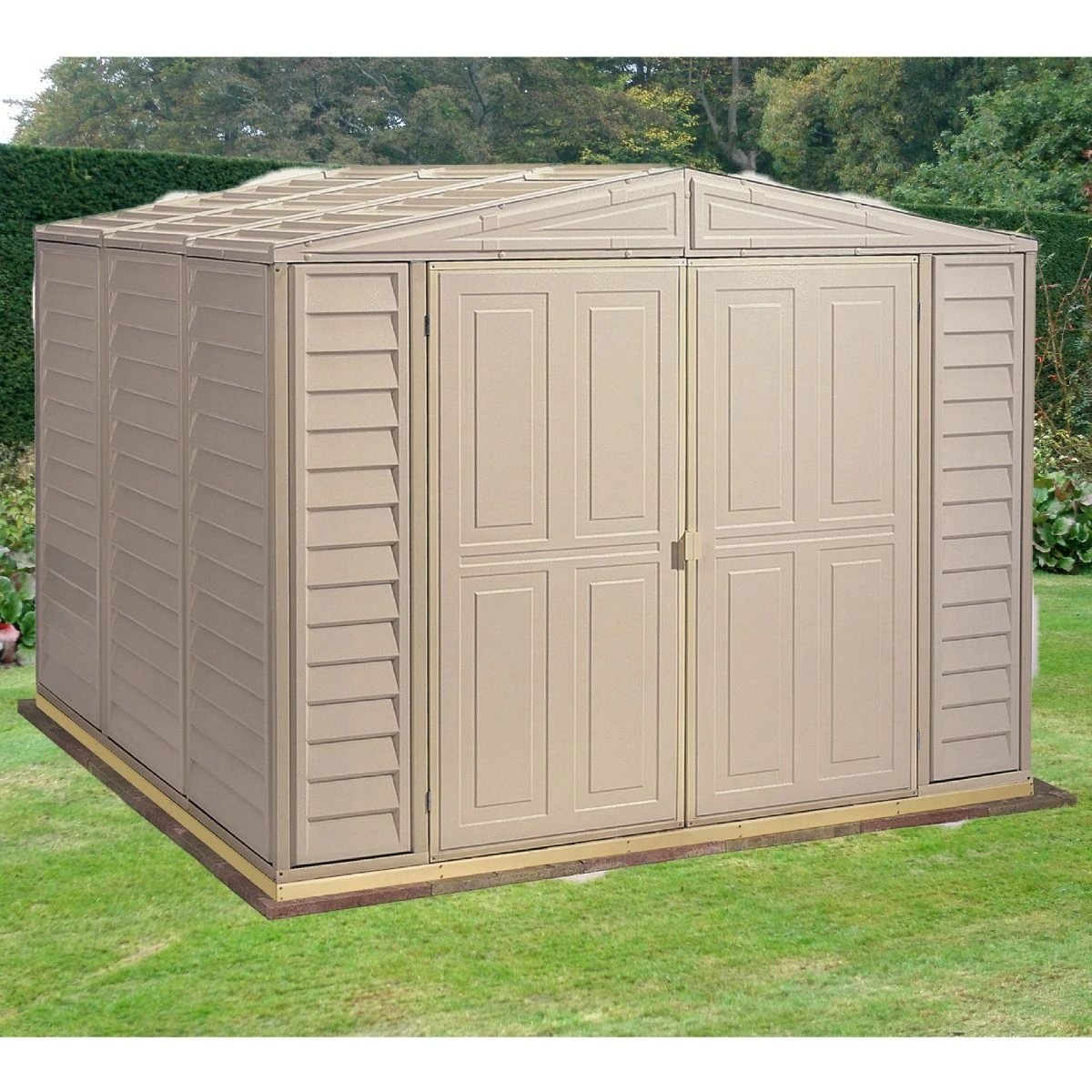 8' X 5'3" Saffron Plastic Vinyl Apex Shed (Includes Foundation Kit And Skylight) (2.39m X 1.6m) 5 8' X 5'3" Saffron Plastic Vinyl Apex Shed (Includes Foundation Kit And Skylight) (2.39m X 1.6m) - Image 5