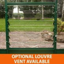 6' X 6' Halls Cotswold Burford Small Greenhouse In Green With Toughened Glass (1.94m X 1.94m) 9 6' X 6' Halls Cotswold Burford Small Greenhouse In Green With Toughened Glass (1.94m X 1.94m) -Lifetina Shop eden louvre green upgrade min 3