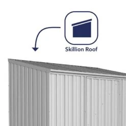 7'5 X 5' Absco Storemaster 2ZA Zinc Metal Garden Shed (2.26m X 1.52m) 13 7'5 X 5' Absco Storemaster 2ZA Zinc Metal Garden Shed (2.26m X 1.52m) -Lifetina Shop esdxl20met003bun 7x5 absco storemaster zinc metal shed close up2 min