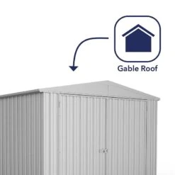 10' X 20' Absco Utility Metal Garage Workshop Shed - Zinc (3m X 6.1m) -Lifetina Shop esdxl20met034bun 10x20 absco metal garage shed close up1 min
