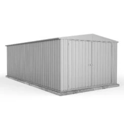 10' X 20' Absco Utility Metal Garage Workshop Shed - Zinc (3m X 6.1m)