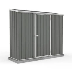 7'5 X 2'7 Absco Space Saver Pent Metal Shed - Grey (2.26m X 0.79m)