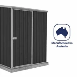 5' X 3' Absco Space Saver Pent Metal Shed - Dark Grey (1.52m X 0.78m) -Lifetina Shop esdxl20met103 5x3 absco dark grey feature6 min