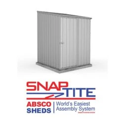 5' X 5' Absco Space Saver Pent Metal Shed - Zinc (1.52m X 1.52m) -Lifetina Shop esdxl20met104 5x5 absco zinc feature1 min