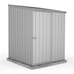 5' X 5' Absco Space Saver Pent Metal Shed - Zinc (1.52m X 1.52m)