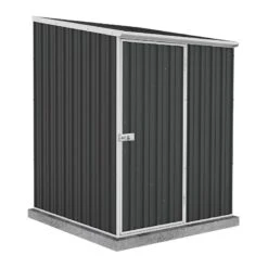 5' X 5' Absco Space Saver Pent Metal Shed - Dark Grey (1.52m X 1.52m)