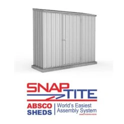 7'5 X 3' Absco Space Saver Pent Metal Shed - Zinc (2.26m X 0.78m) -Lifetina Shop esdxl20met109 7x3 absco zinc feature1 min