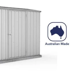 7'5 X 3' Absco Space Saver Pent Metal Shed - Zinc (2.26m X 0.78m) -Lifetina Shop esdxl20met109 7x3 absco zinc feature6 min