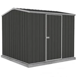 7'5 X 7'5 Absco Premier Titanium Reverse Apex Metal Shed - Dark Grey (2.26m X 2.26m)