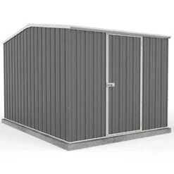 7'5 X 10' Absco Premier Titanium Reverse Apex Metal Shed - Dark Grey (2.26m X 3m)