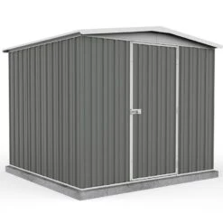 7'5 X 7' Absco Regent Apex Metal Shed - Grey (2.26m X 2.18m)