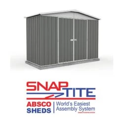 10' X 5' Absco Regent Double Door Metal Shed - Grey (3m X 1.44m) -Lifetina Shop esdxl20met123 10x5 regent grey feature1 min