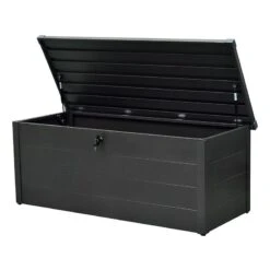 5' X 2' Falcon 165 Heavy Duty Metal Garden Storage Box 550L (1.6m X 0.7m) -Lifetina Shop falcongrey165 falcon 165 heavy duty metal garden storage box 550l cutout2 min