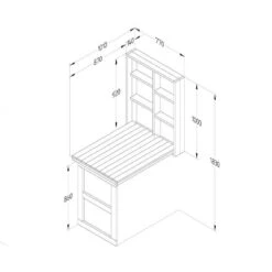Forest Wooden Fold Down Garden Wall Bar 2'6 X 0'6 -Lifetina Shop fdgbar 10