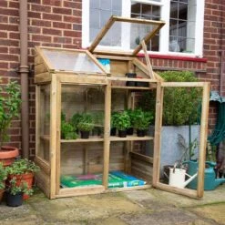 4'x2' Forest Wooden Small Mini Lean To Greenhouse (1.2x0.62m) -Lifetina Shop for 5718