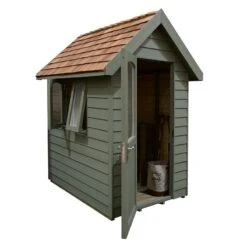 6' X 4' Forest Retreat Green Luxury Shed (1.81m X 1.22m) - Installation Included -Lifetina Shop fra46gnin forest retreat 6x4 apex shed green cutout1 min 1