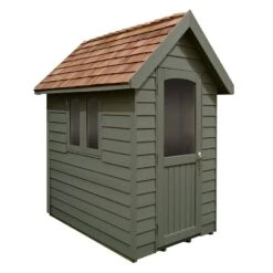 6' X 4' Forest Retreat Green Luxury Shed (1.81m X 1.22m) - Installation Included -Lifetina Shop fra46gnin forest retreat 6x4 apex shed green cutout2 min 1