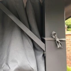 8' X 8' Glendale Highfield Grey Garden Gazebo (2.5m X 2.5m) -Lifetina Shop gl1707 8x8 glendale highfield grey garden gazebo close up3 min